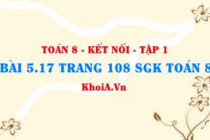 Bài 5.17 trang 108 SGK Toán 8 tập 1 Kết nối tri thức